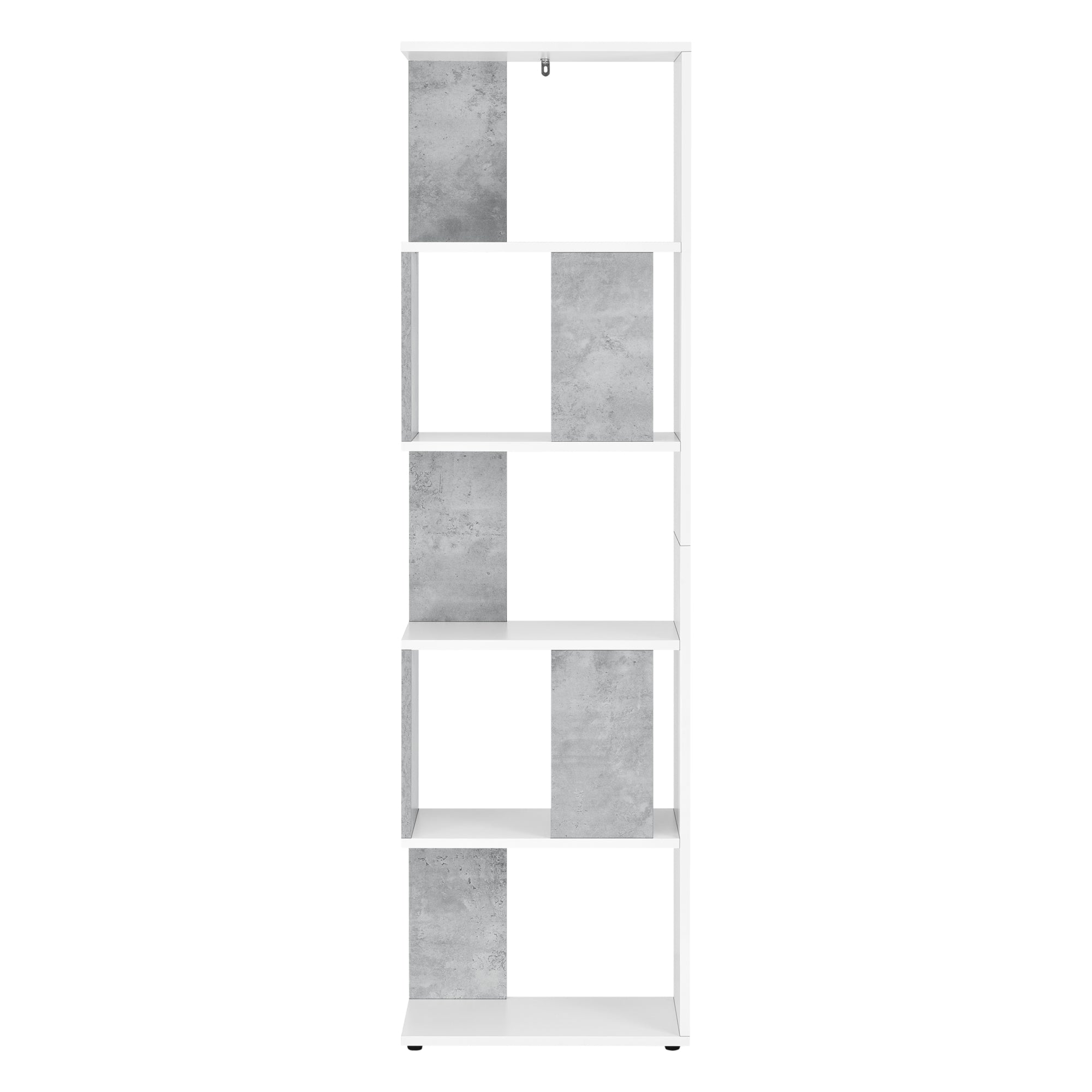 Libreria a 5 Ripiani 159 x 45 x 23,5 cm Scaffale in Design Moderno Mobile Portaoggetti per Soggiorno - Colore Bianco e