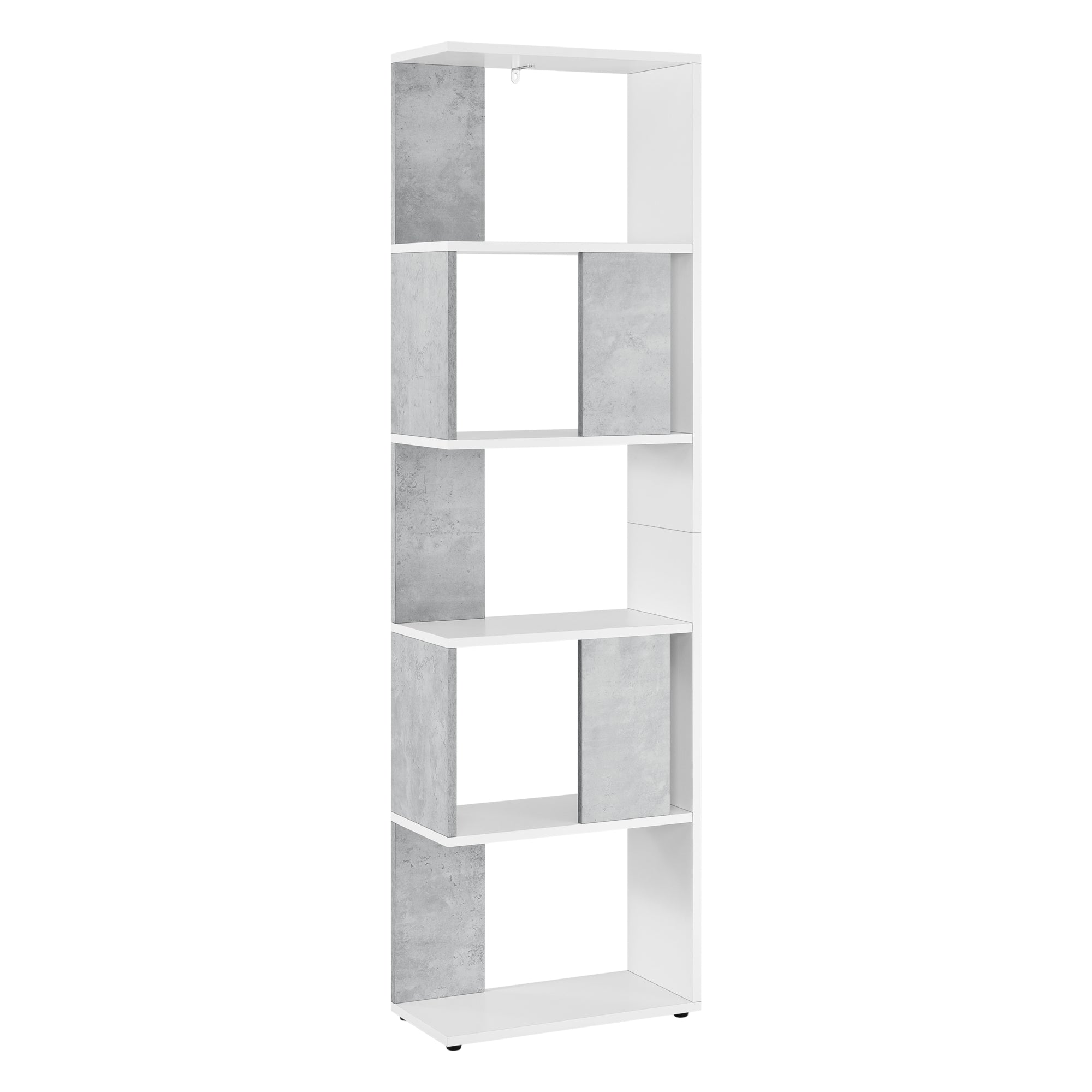 Libreria a 5 Ripiani 159 x 45 x 23,5 cm Scaffale in Design Moderno Mobile Portaoggetti per Soggiorno - Colore Bianco e