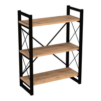 Scaffale a Terra 'Skà¸rping' (AxLxP) 90 x 65 x 30 cm Libreria con 3 Ripiani Mobile Espositore con Telaio in Metallo -