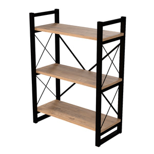 Scaffale a Terra 'Skà¸rping' (AxLxP) 90 x 65 x 30 cm Libreria con 3 Ripiani Mobile Espositore con Telaio in Metallo -