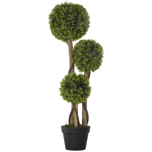 Pianta Artificiale Bosso H90 cm con Vaso Verde