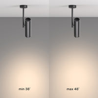 Lampadario A Sospensione Moderno Elti Alluminio Nero 1 Luce Gu10 50W Ip20