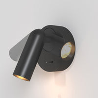 Applique Da Parete Moderno Mirax Metallo Nero Luce Led Integrato 3W Ip20