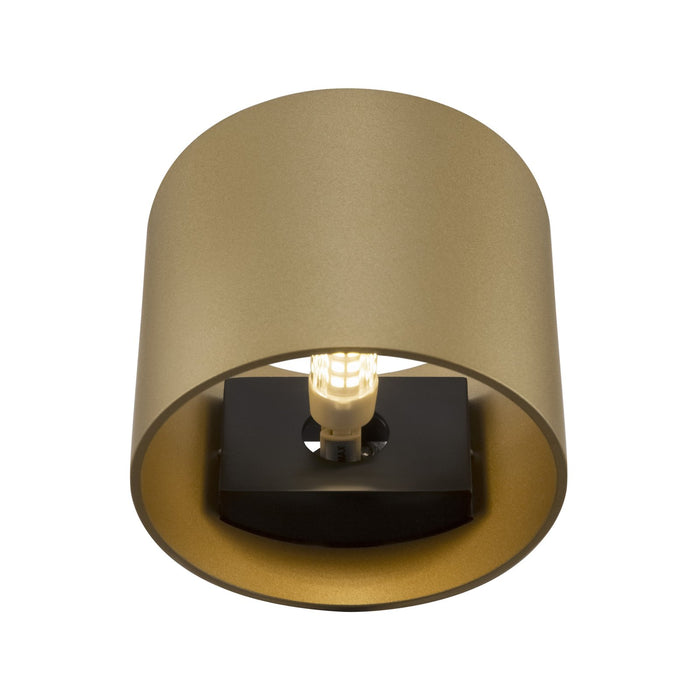 Applique Da Parete Moderno Rond Alluminio Oro 1 Luce G9 50W