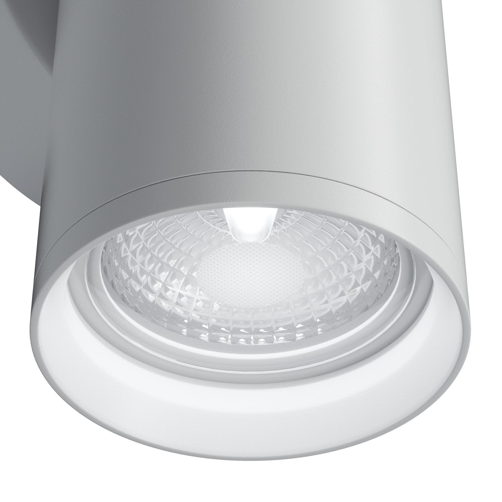 Applique Da Parete Moderno Focus S Alluminio Bianco 2 Luci Gu10 10W