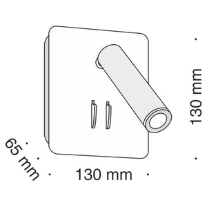 Applique Da Parete Moderno Ios 176 Alluminio Bianco Luce Led Integrato 10W