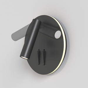 Applique Da Parete Interno Moderno Ios 176 Alluminio Nero Luce Led Integrato 10W