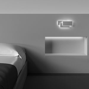 Applique Da Parete Moderno Trame Metallo Bianco Luce Led Integrato 12W