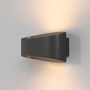 Applique Da Parete Moderno Trame Metallo Nero Luce Led Integrato 6W