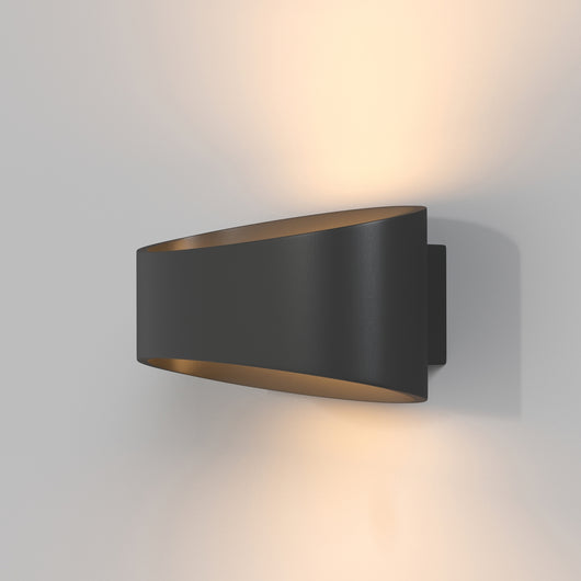 Applique Da Parete Moderno Trame Metallo Nero Luce Led Integrato 6W