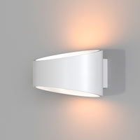 Applique Da Parete Moderno Trame Metallo Bianco Luce Led Integrato 6W