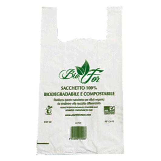 BUSTE SHOPPER COMPOSTABILI Medie gr.7,5 - 27+ 14 x 50 cf 500pz FORTORE