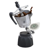 CAFFE'' BORBONE MOKACIAO - CAFFETTIERA MOKA A CIALDE 44MM - FINO A 3 CAFFE'' CON UNA CIALDA + 15 CIALDE OMAGGIO