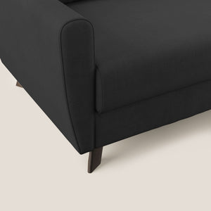 Divano Letto 2 Posti 168x97x96 cm in Tessuto Nero