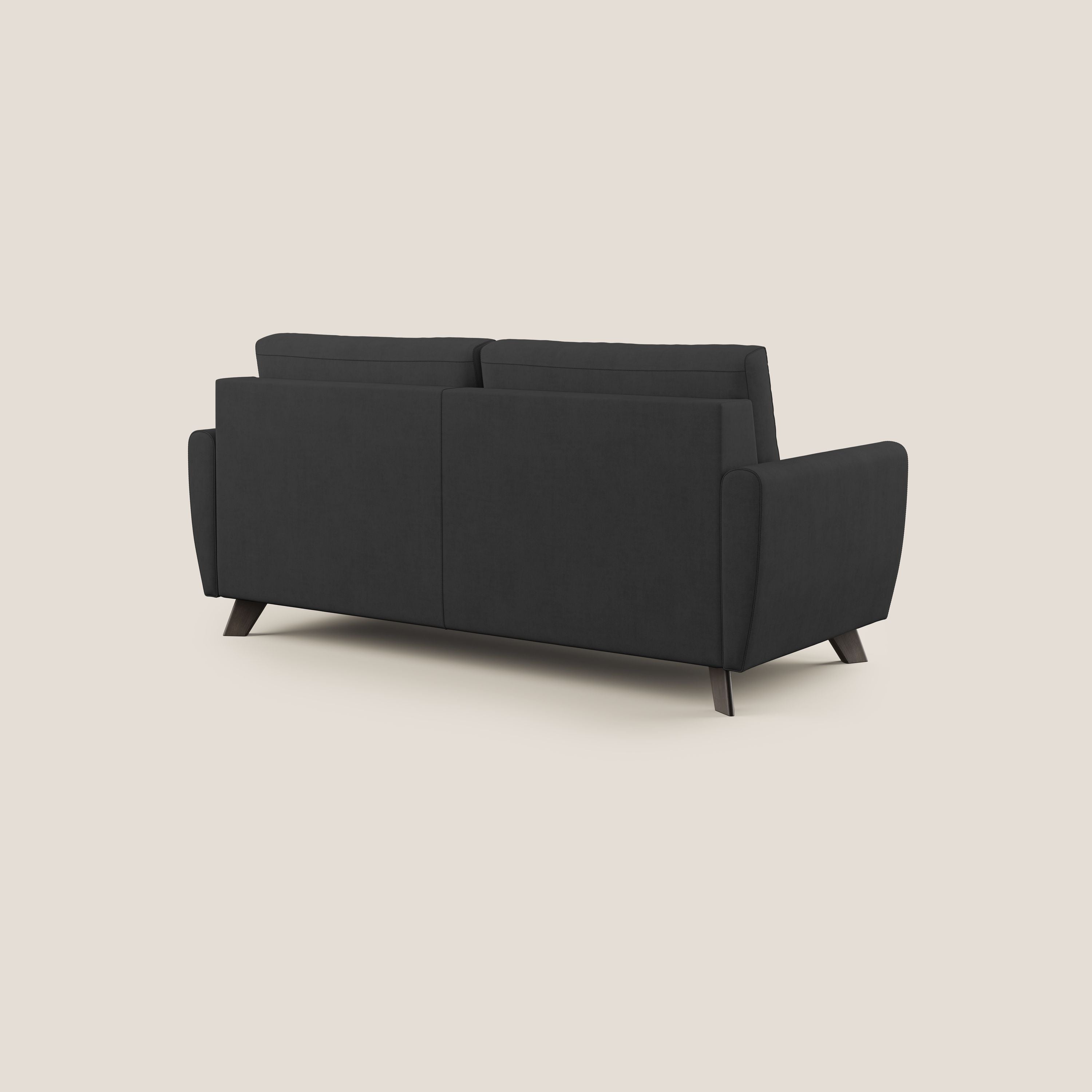 Divano Letto 2 Posti 168x97x96 cm in Tessuto Nero