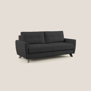 Divano Letto 2 Posti 168x97x96 cm in Tessuto Nero