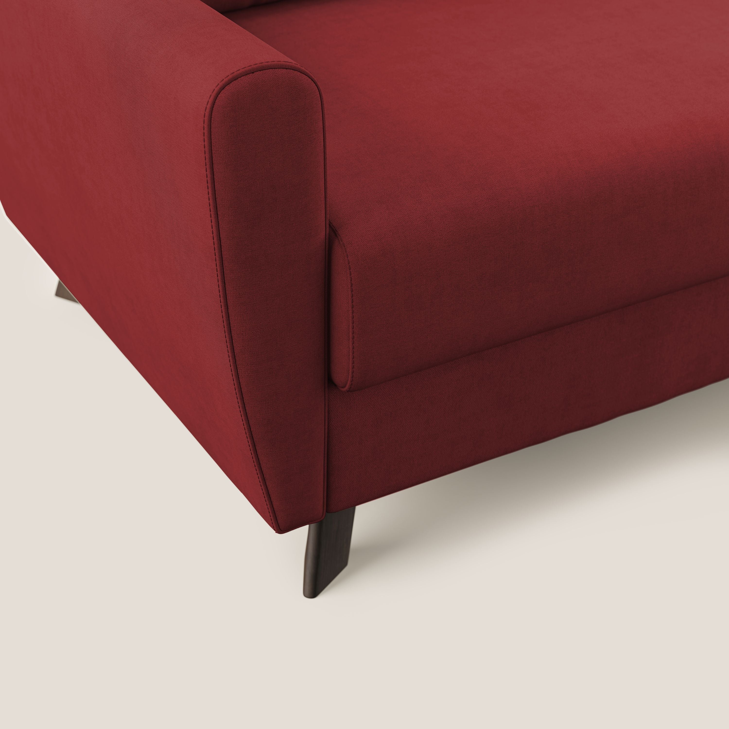 Divano Letto 2 Posti 168x97x96 cm in Tessuto Rosso