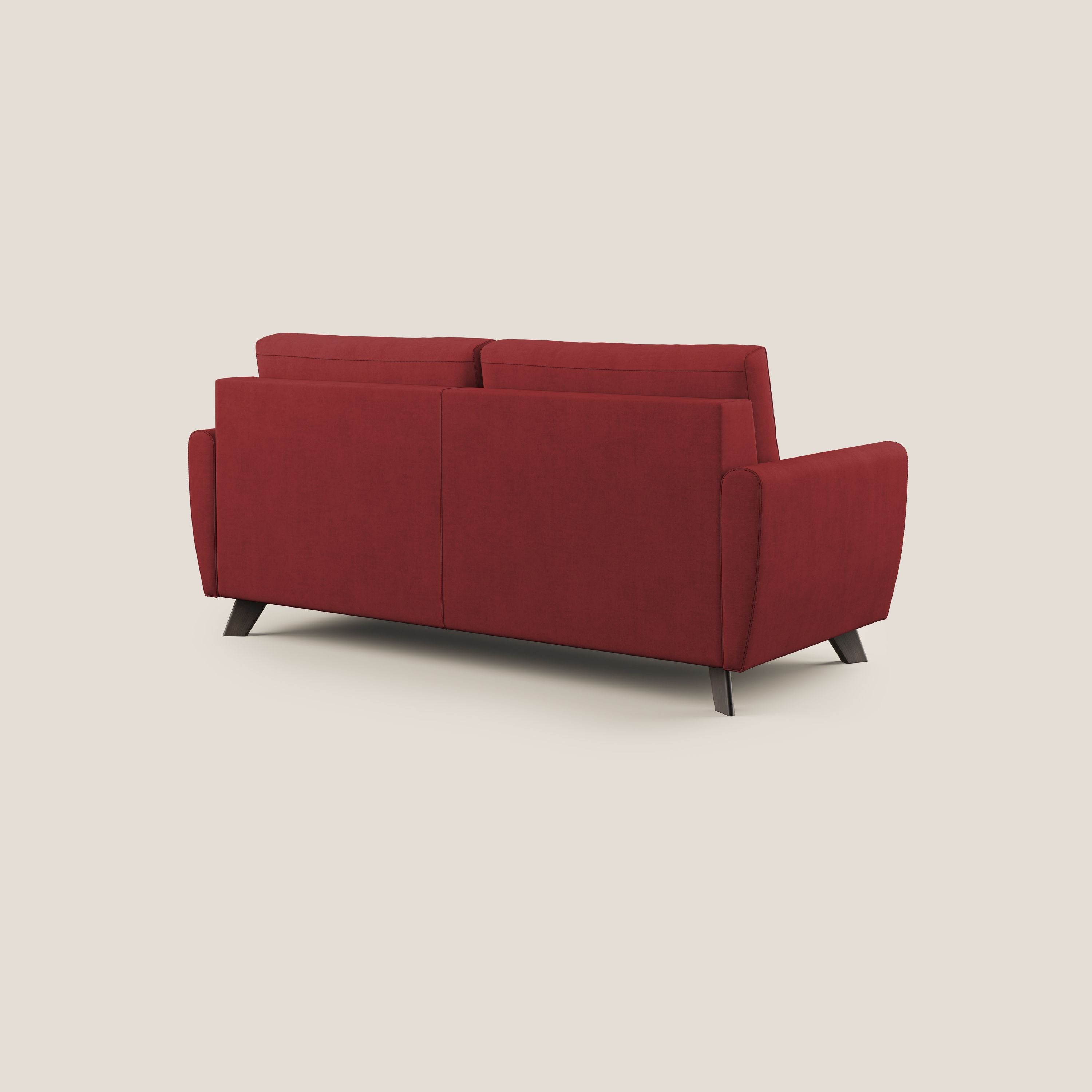 Divano Letto 2 Posti 168x97x96 cm in Tessuto Rosso