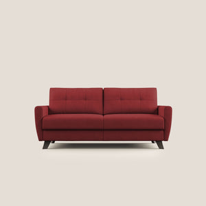 Divano Letto 2 Posti 168x97x96 cm in Tessuto Rosso