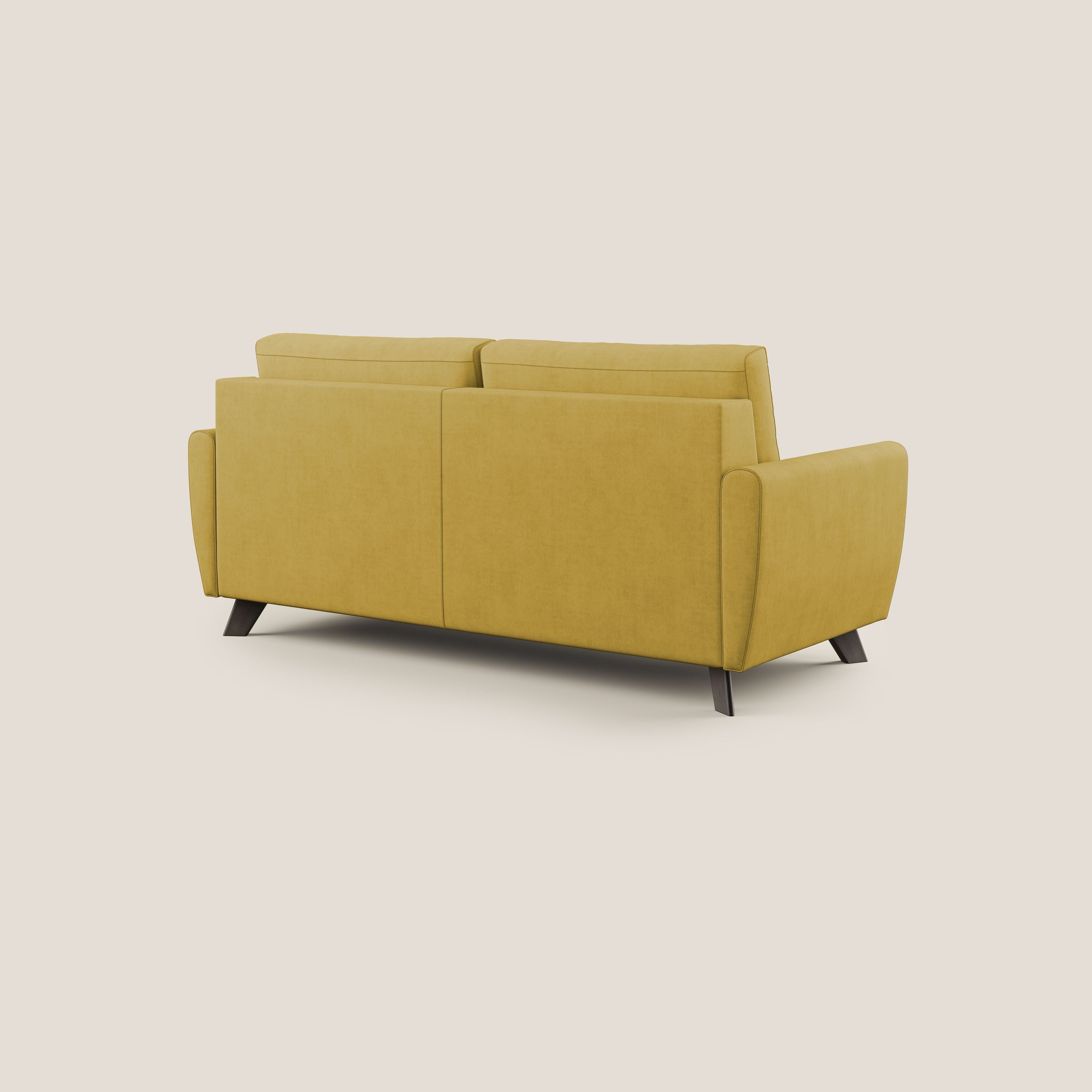 Divano Letto 2 Posti 168x97x96 cm in Tessuto Giallo