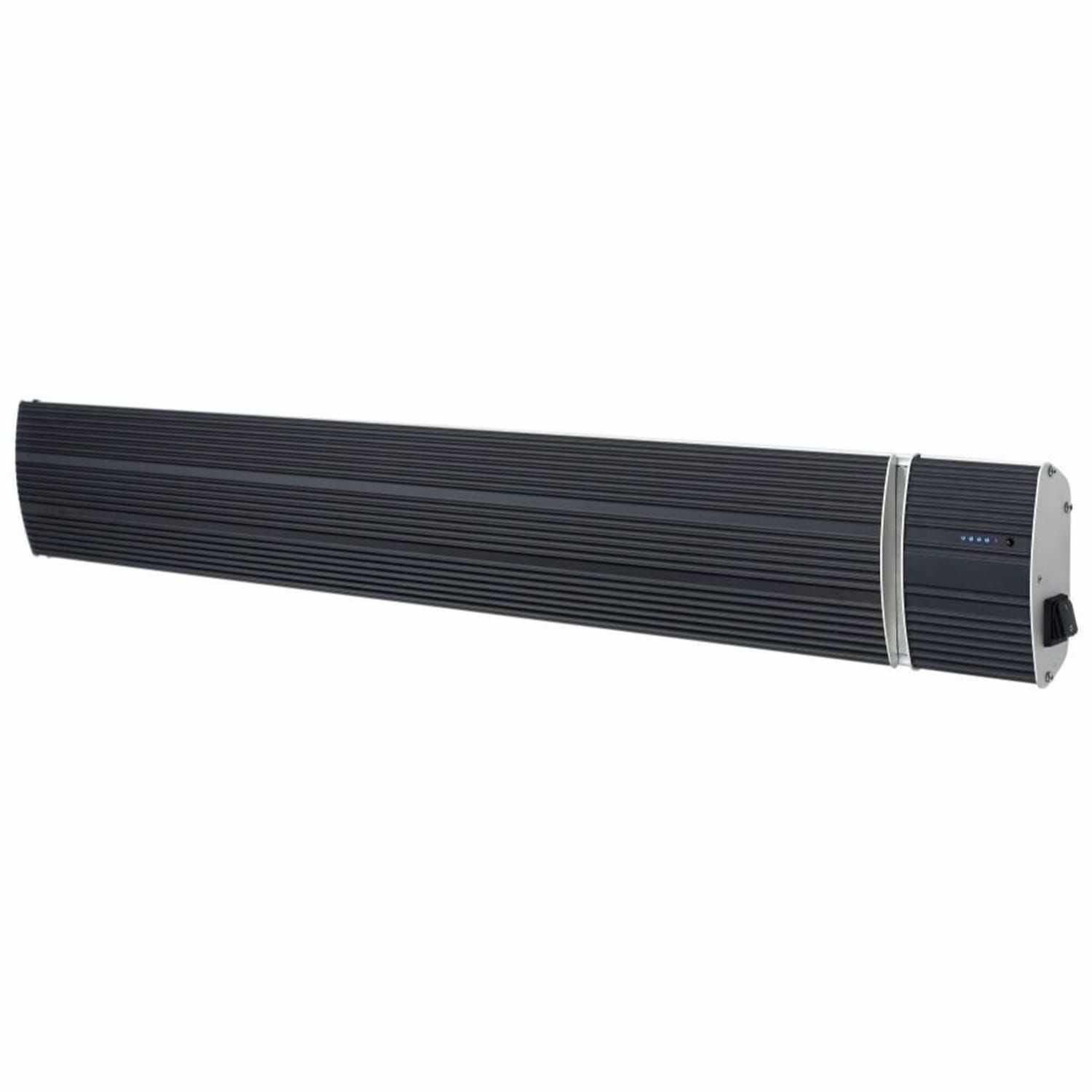 Sined Calore Nero 3200 Radiatore a Infrarossi Per Esterno In Alluminio Da 3200w Nero Onde Lunghe Nessuna Emissione Di Luce Adatto Allaperto Con Telecomando Rivestimento Ceramico Protezione Ip 65