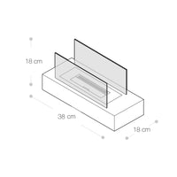 Rig Camino a Bioetanolo da tavolo nero 18x38x18 cm