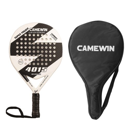 CAMEWIN RAC. PADEL GOMMA EVA SUP. FIBRA CARB.+FIBRA DI VETRO 38MM WHITE