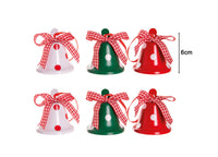 Addobbi Albero Natale Set 6 Campanelle Dots Decorazioni Natalizie Da Appendere