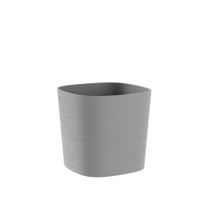 Vaso Da Esterno Capri In Polietilene Effetto Satinato Con Riserva D'acqua Interna 19 cm coloreFog (Grigio) AMZCAPRI19FOG