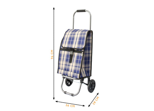 Carrello Spesa Con Ruote Trolley Portaspesa Con Manico Amilcare - Carrello - Blu