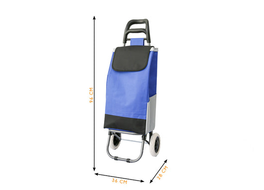 Carrello Spesa Con Ruote Trolley Portaspesa Con Manico Corrado - Carrello - Blu