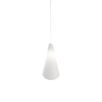 Sospensione Moderna A 1 Luce Calle In Polilux Bianco Made In Italy