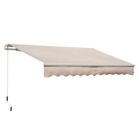 Tenda da Sole per Esterno a Bracci Avvolgibile 295x200 cm con Apertura a Manovella Beige