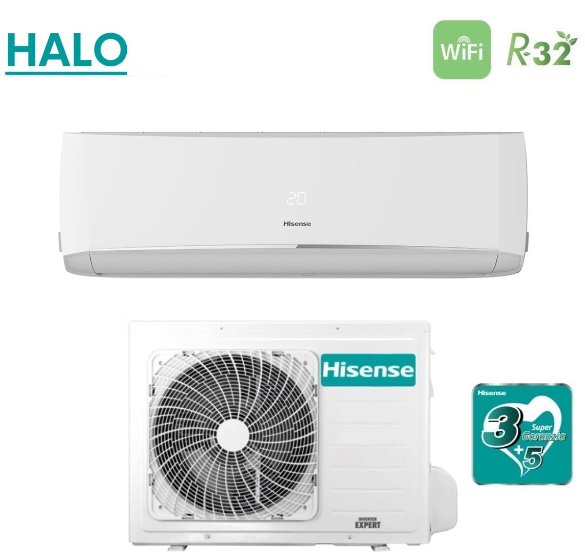 Climatizzatore Condizionatore Hisense Inverter serie HALO 18000 Btu CBXS181AG R-32 Wi-Fi Optional A++/A+