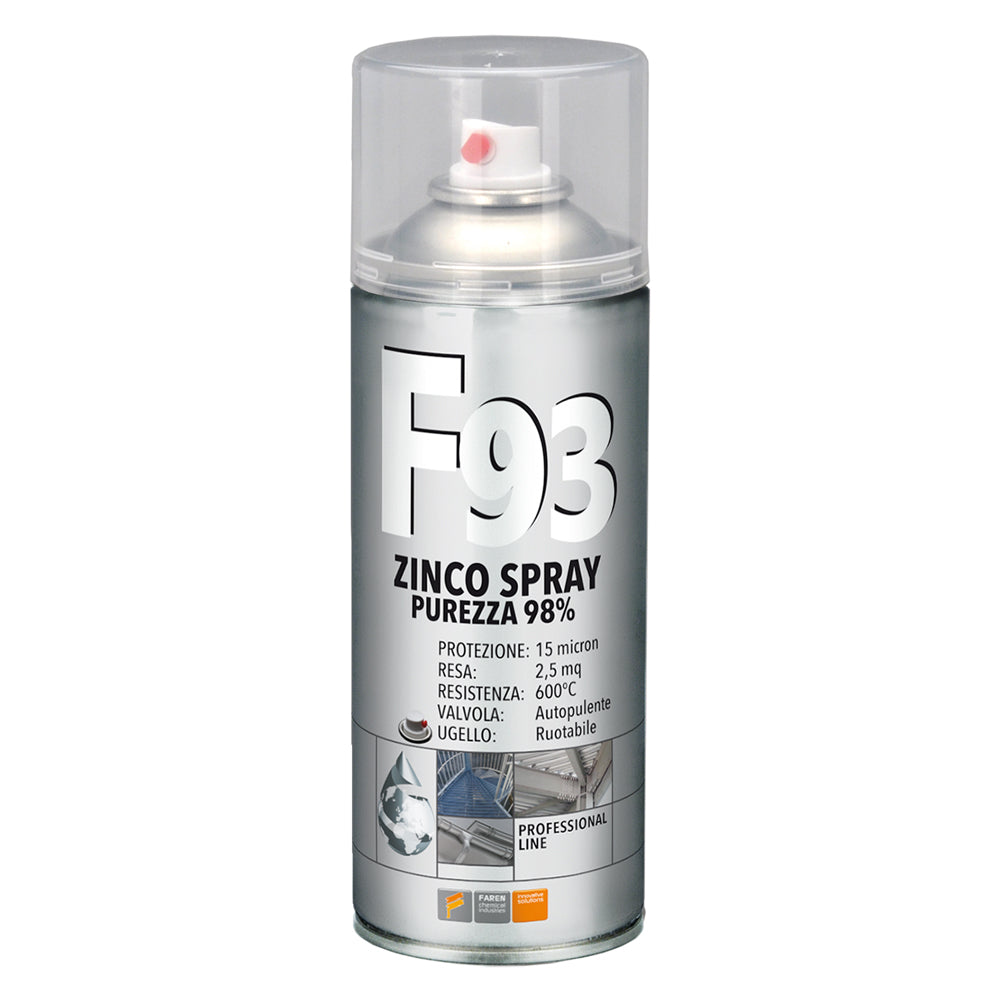 SMALTO SPRAY ZINCO 98% 'F93' ml 400 FAREN 12 PZ