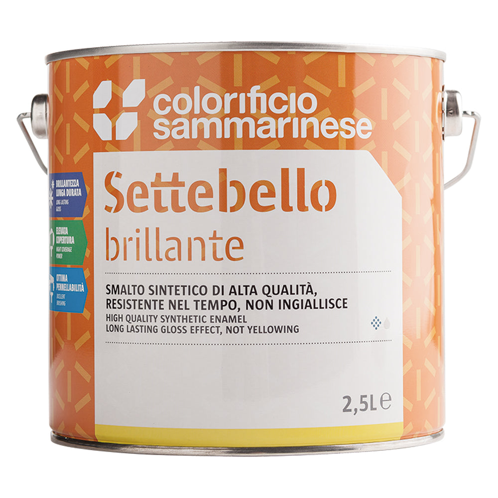 SMALTO SINTETICO 'SETTEBELLO' Lt. 0,750 Grigio perla COLORIFICIO SAMMARINESE 6 PZ