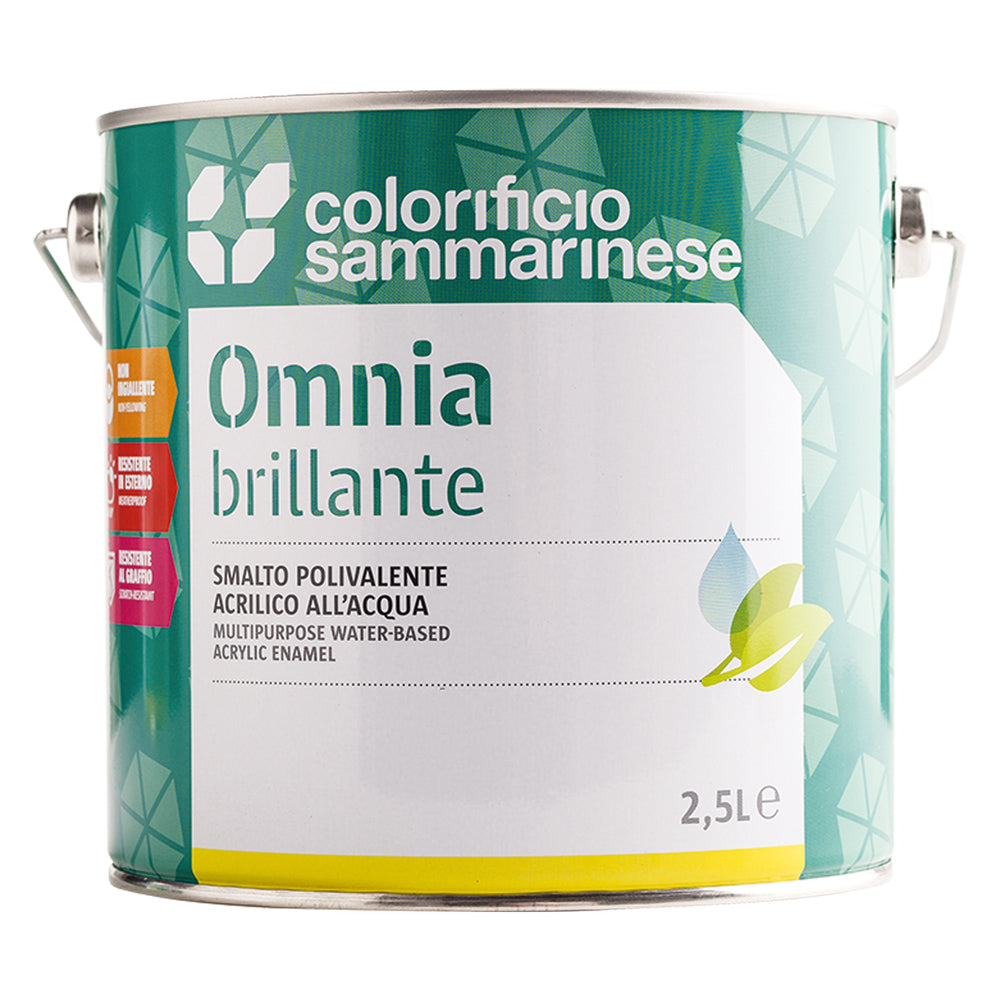 SMALTO ALL'ACQUA 'OMNIA' Lt. 0,750 Oro brillante COLORIFICIO SAMMARINESE 6 PZ