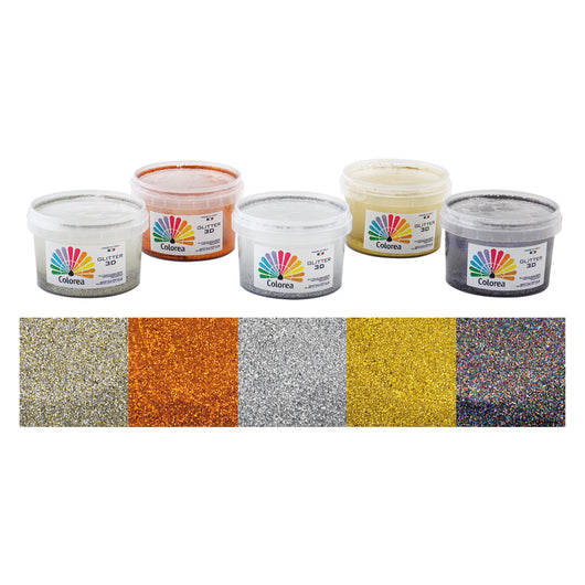 GLITTER PER DECORAZIONI ml.250 - color argento COLOREA 6 PZ