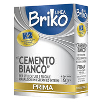 CEMENTO BIANCO IN POLVERE 'BRIKO K2' Kg. 1 - scatola K2 12 PZ