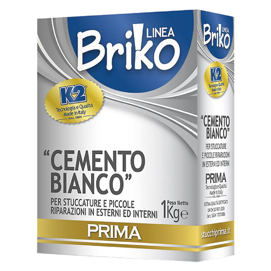 CEMENTO BIANCO IN POLVERE 'BRIKO K2' Kg. 1 - scatola K2 12 PZ