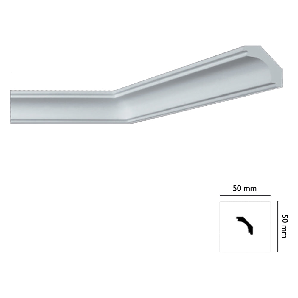 CORNICE DECORATIVA PER SOFFITTO mod. I707 - mm. 50x50 BOVELACCI 55 PZ