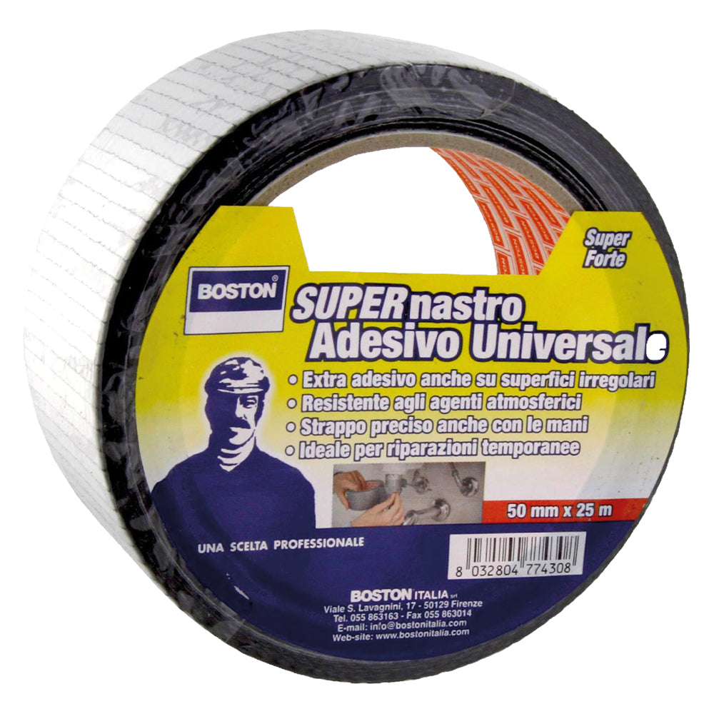 NASTRO TELATO UNIVERSALE mm. 48 x 25 mt - argento BOSTON 18 PZ