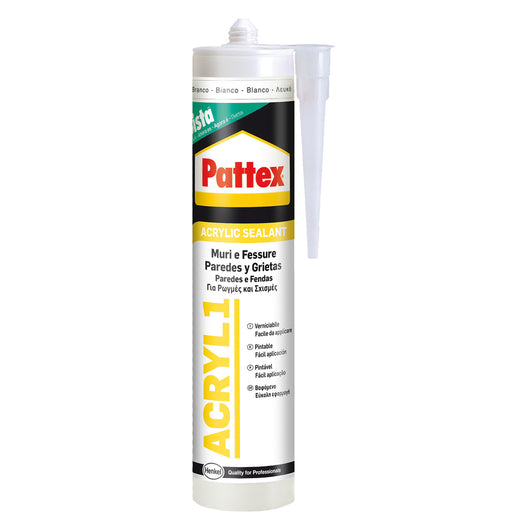 SILICONE ACRILICO RAL 9010 bianco ml 300 PATTEX 25 PZ