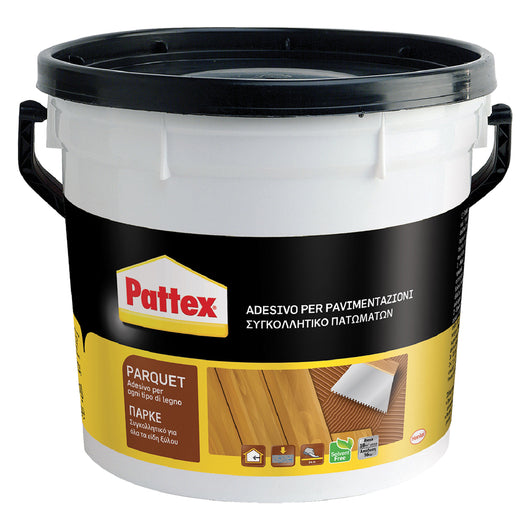 ADESIVO PER PAVIMENTI LEGNO 'PATTEX PARQUET' Kg. 5 - secchio plastico PATTEX