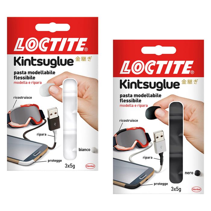 PASTA ADESIVA MODELLABILE 'KINTSUGLUE' 3 pz x gr. 5 LOCTITE 12 BL