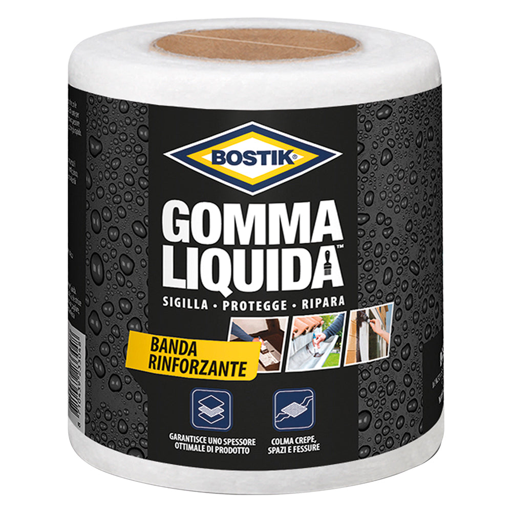 GOMMA LIQUIDA BANDA RINFORZANTE cm 10 x 10 mt BOSTIK 6 PZ