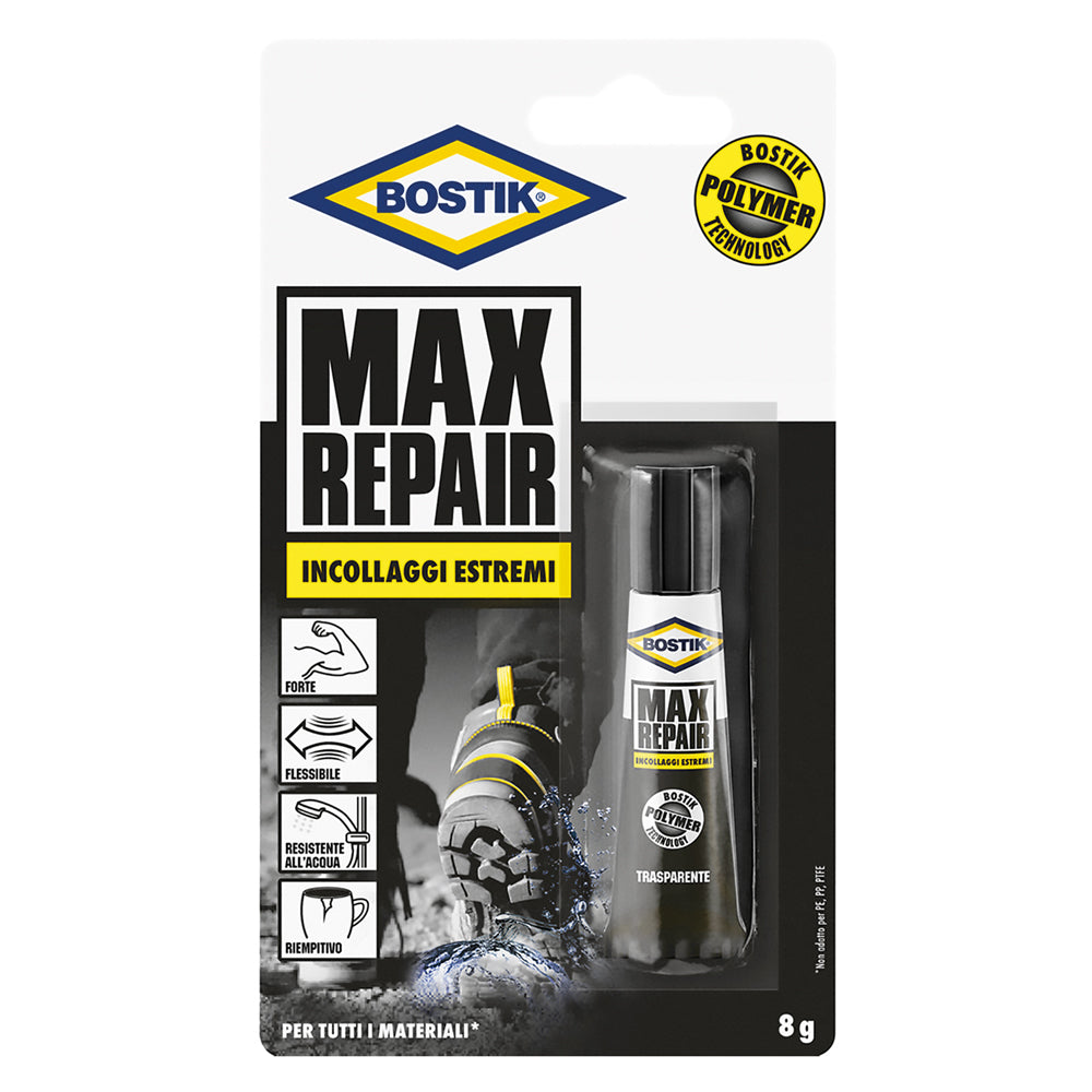 ADESIVO ISTANTANEO 'MAX REPAIR' gr. 20 (clip strip) BOSTIK 6 PZ