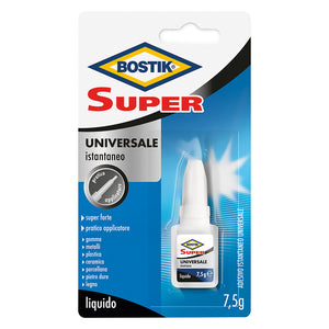 ADESIVO ISTANTANEO 'SUPER UNIVERSALE' gr. 7,5 (clip strip) BOSTIK 12 BL