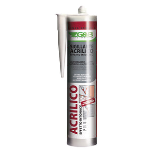 SILICONE ACRILICO EFFETTO RUVIDO 'GEBOSIL' bianco ml 310 GEB 24 PZ