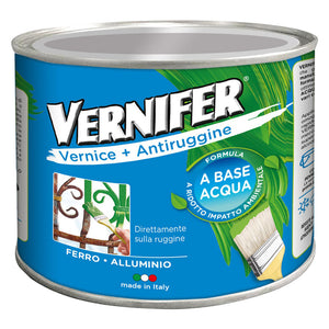 VERNICE ANTIRUGGINE BASE ACQUA 'VERNIFER' Ml. 500 - bianco satinato (4603) AREXONS